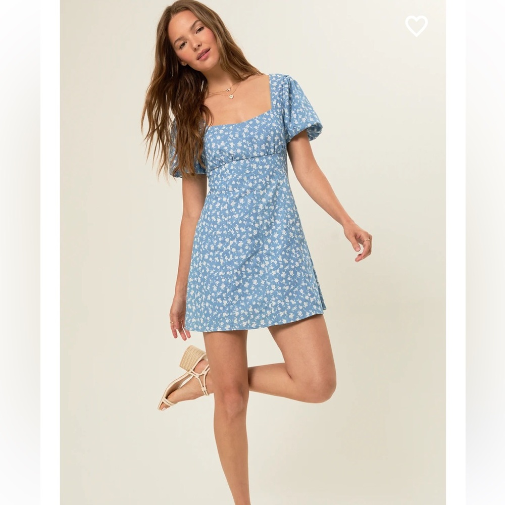 Altar'd State Blue Floral Mini Dress